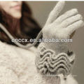 13ST1018 noble ladies fashion ruffle pure woolen hand glove